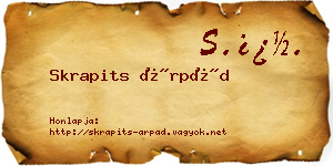 Skrapits Árpád névjegykártya